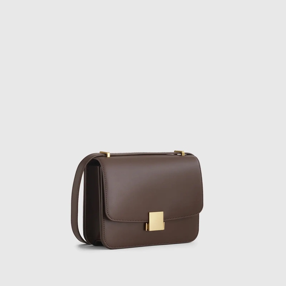 Quince Italian Leather Box Shoulder Bag - Picture 5 of 12